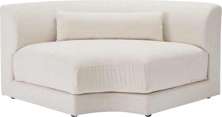 Santa Monica Ovis Ecru White Corner Sofa Module color Ecru White