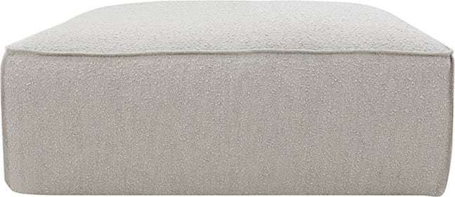 Riley Boucle Pumice Modular Small Ottoman color Boucle Pumice