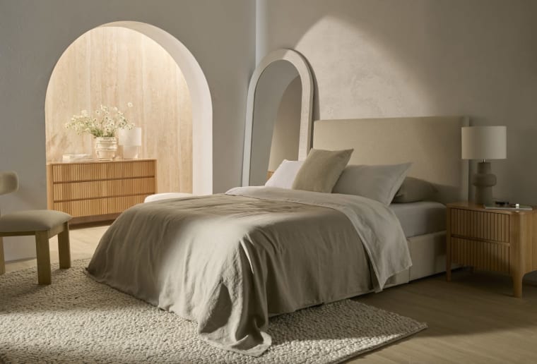 Aria Drawer Bed California Ivory color California Ivory