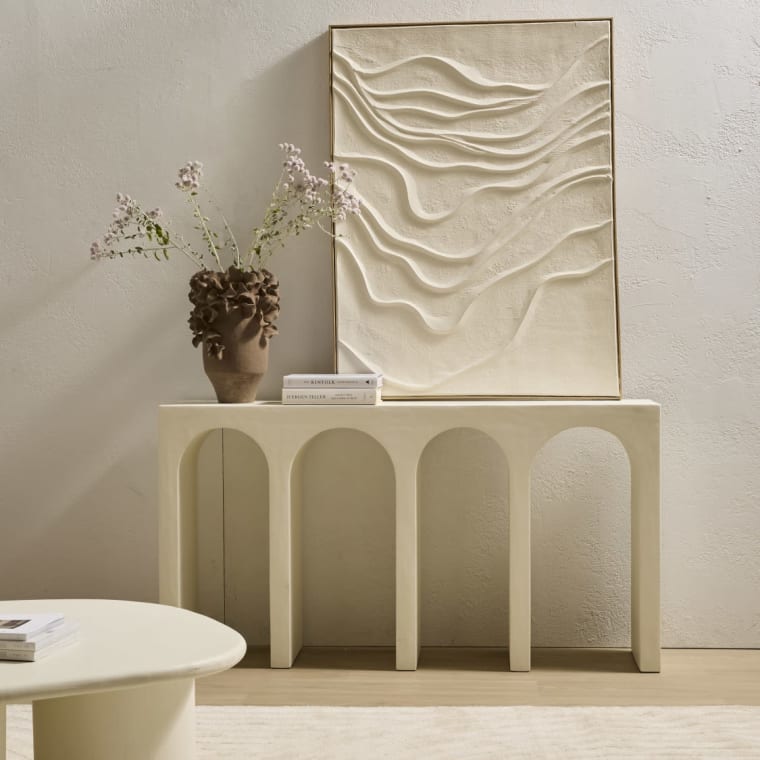 Delphi Console Table Pure White color White