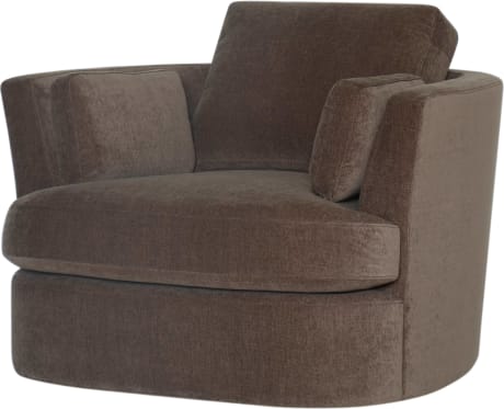 Lax Muse Chocolate Swivel Chair color Muse Chocolate