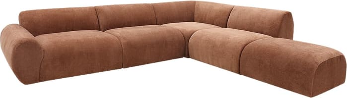 Malmo Muse Rust Sofa - 5 Seater RAF Terminal color Muse Rust