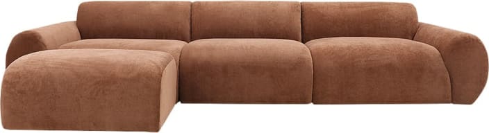 Malmo Muse Rust Sofa with Ottoman - 4 Piece color Muse Rust