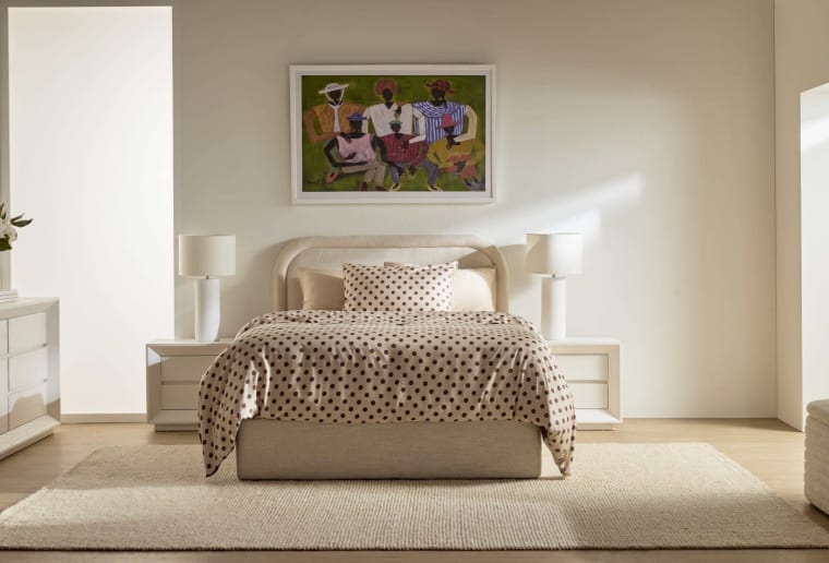 Balmain Bedside Table White - 2 Drawers