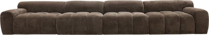 Poppy Muse Chocolate Modular Sofa - 5 Seater color Muse Chocolate