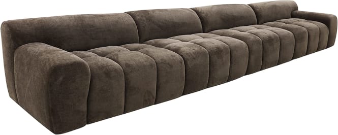 Poppy Muse Chocolate Modular Sofa - 5 Seater color Muse Chocolate