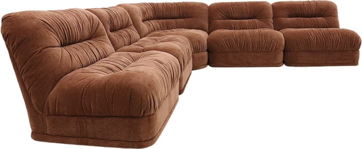 Reva Muse Rust 5 Seater Modular Corner Sofa color Muse Rust