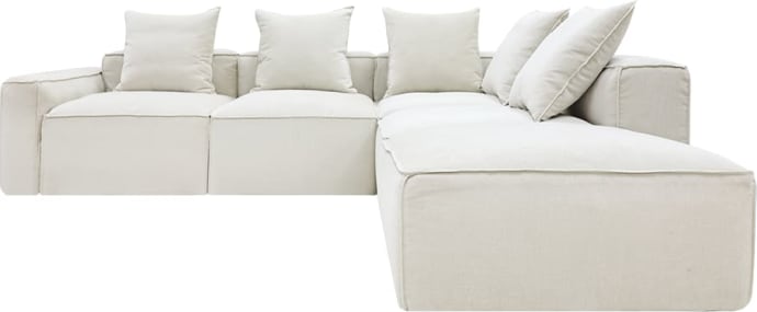Riley Apt Muse Flax Sofa - 5 Seater RAF Terminal color Muse Flax