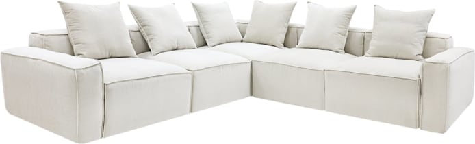 Riley Apt Muse Flax Corner Sofa - 5 Seater color Muse Flax