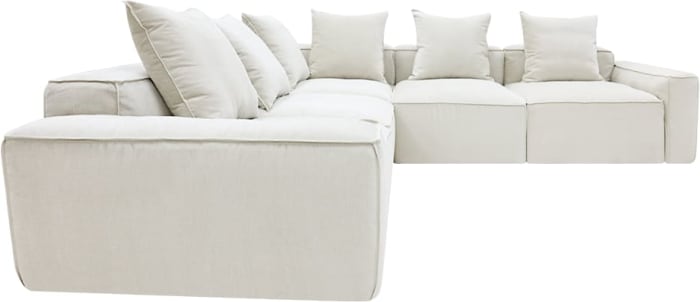 Riley Apt Muse Flax Corner Sofa - 5 Seater color Muse Flax