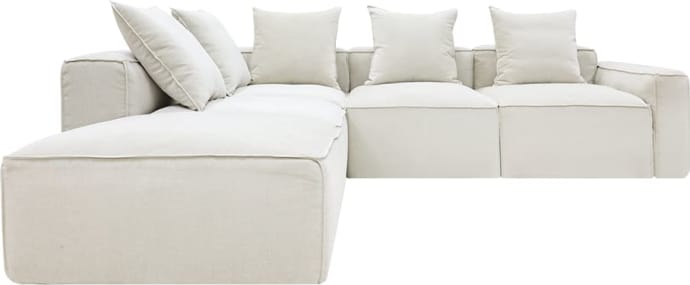 Riley Apt Muse Flax Sofa - 5 Seater LAF Terminal color Muse Flax