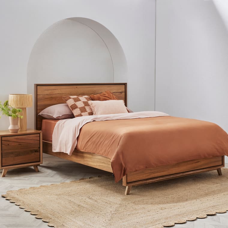 Carlo Bedside Table - 2 Drawer color Natural