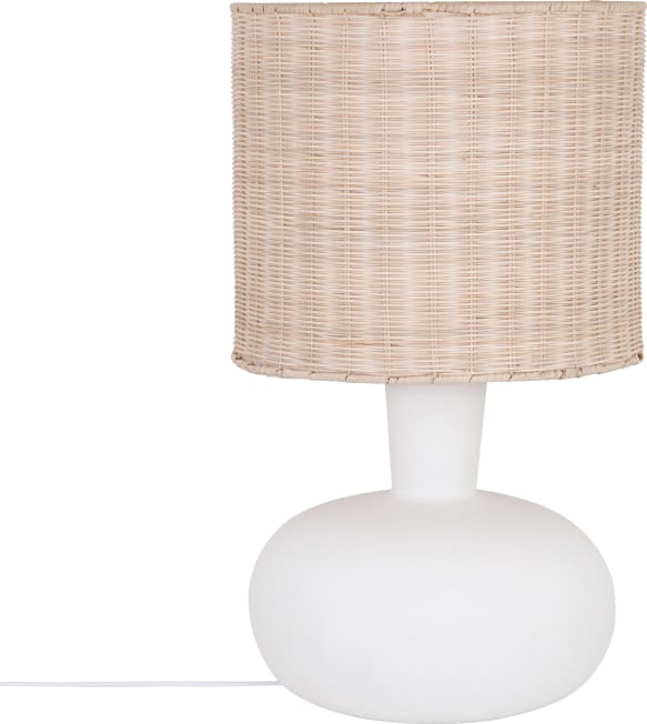 Sedona Table Lamp Ceramic & Rattan 