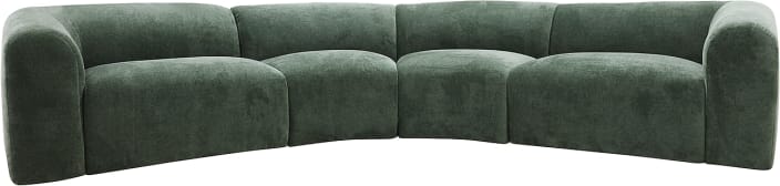 Vale Muse Forest Modular Curve Sofa - 4 Seater color Muse Forest