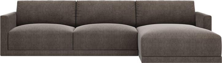 Haven Muse Mink Chaise Sofa - 3 Seater color Muse Mink