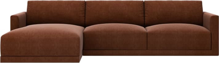 Haven Muse Rust Chaise Sofa - 3 Seater color Muse Rust