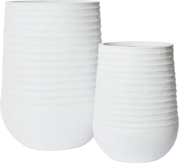 Knox Tall Stonelite Planter White color White