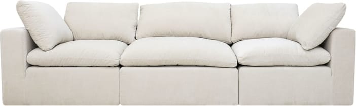 Cloud Muse Flax Modular Sofa - 3 Piece color Muse Flax