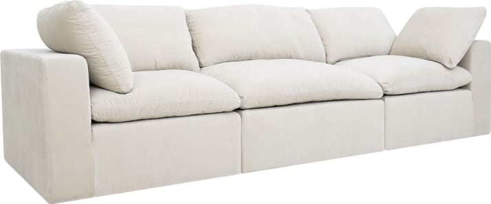Cloud Muse Flax Modular Sofa - 3 Piece color Muse Flax