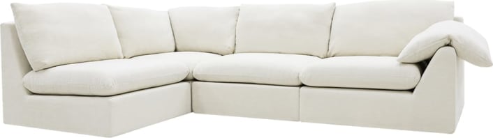 Ludlow Tribute Shell Sofa - 4 Seater LAF Terminal color Tribute Shell