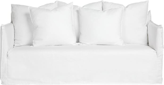 Como Linen Standard Sofa White - 2.5 Seater color Linen White