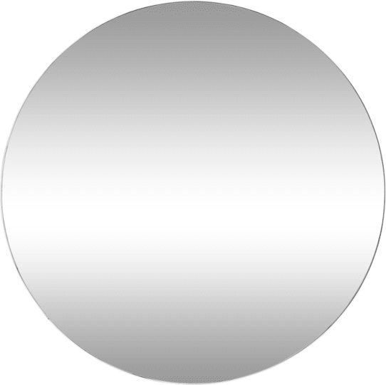 Minim Round Wall Mirror White - 90cm color White
