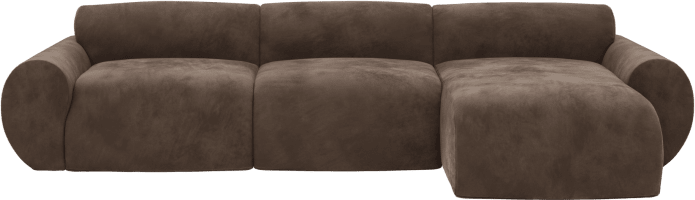 Malmo Muse Chocolate Chaise Sofa - 3 Seater color Muse Chocolate