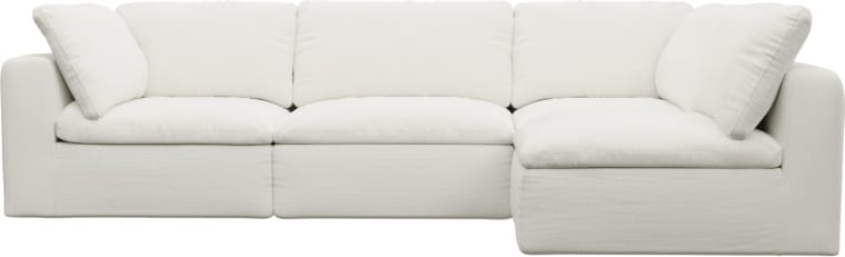Cloud Deep Tribute Shell Modular Sofa - 4 Piece color Tribute Shell