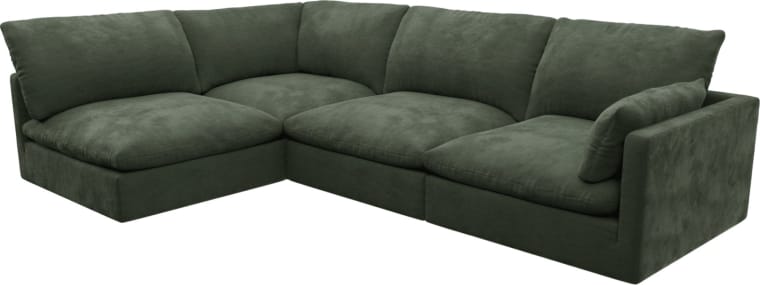 Willow Muse Forest Corner Sofa - 4 Seater LAF Terminal color Muse Forest