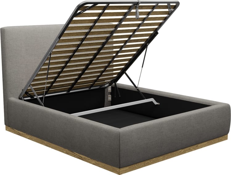 Haven Gas Lift Bed Isla Soft Grey color Isla Soft Grey