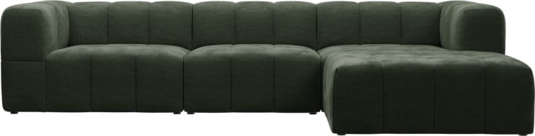 Lucello Muse Forest Modular Sofa with Ottoman - 4 Piece color Muse Forest