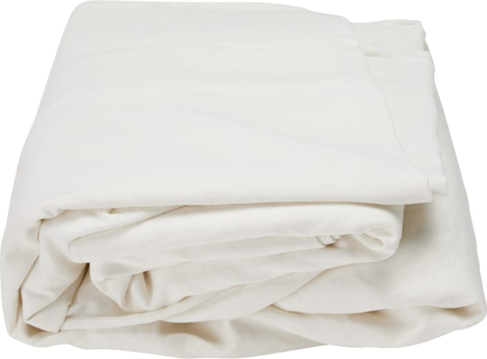 Como Linen Armless Slipper Chair Cover Pure White - 1 Seater color Linen Pure White