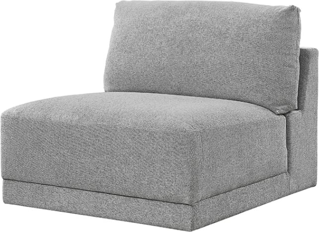Haven California Slate Armless Sofa Chair Module color California Slate