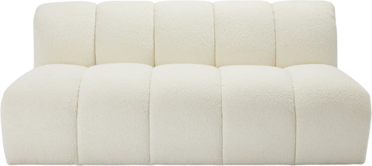 Maeve Boucle Ivory 3 Seat Armless Sofa Module color Ivory