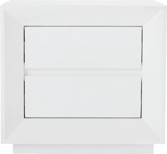 Balmain Bedside Table White - 2 Drawers color White