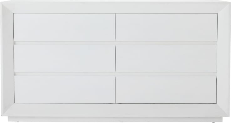 Balmain Dresser White - 6 Drawers color White