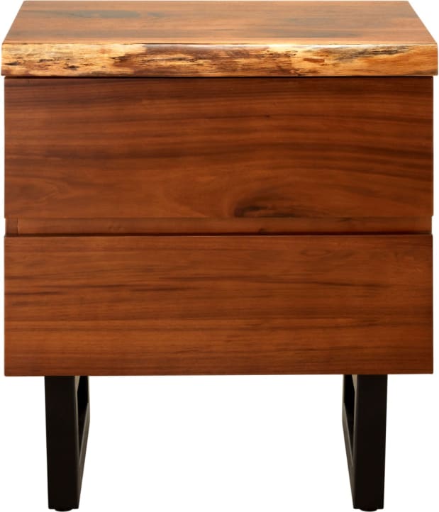 Croft Australian Blackwood Bedside Table - 2 Drawer color Blackwood