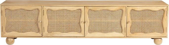 Baxter TV Unit 4 Door color Natural