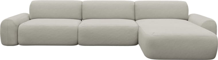 Beckett California Ivory Chaise Sofa - 3 Seater color California Ivory