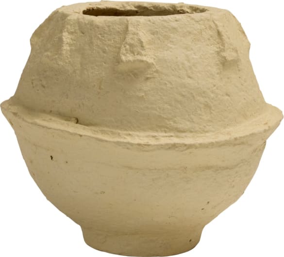 Aphra Paper Mache Pot Medium - 26cm x 26cm x 22cm color Natural