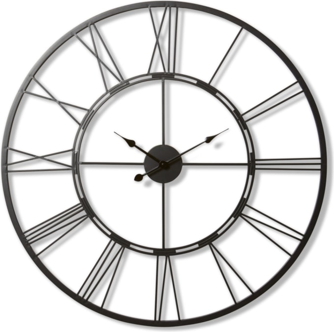 Kingston Wall Clock Black - 101cm x 5cm color Black