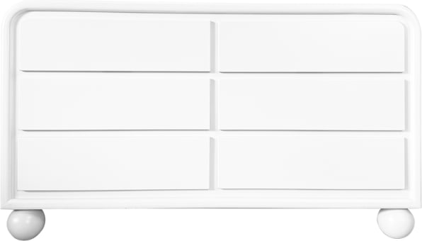 Lola Dresser White - 6 Drawer color White
