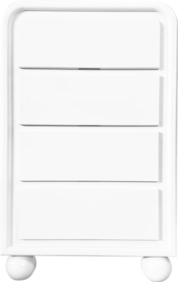 Lola Tallboy White - 4 Drawer color White