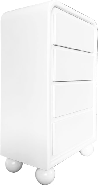 Lola Tallboy White - 4 Drawer color White