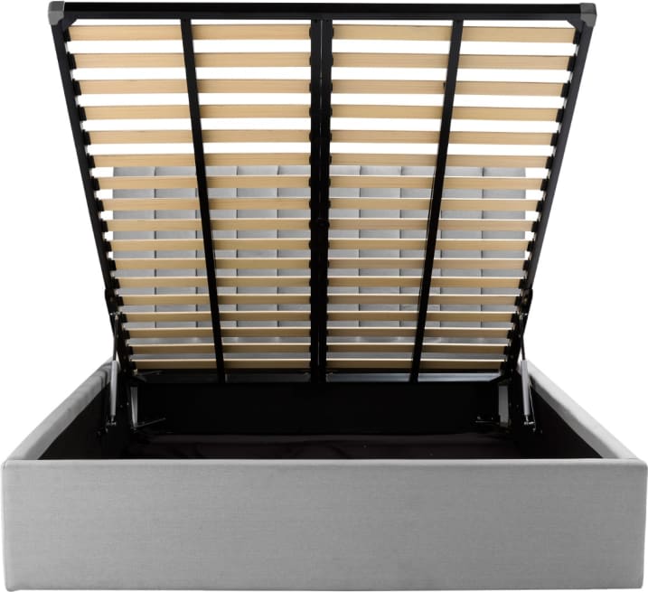Mayfair Gas Lift Storage Bed Solana Silver color Silver