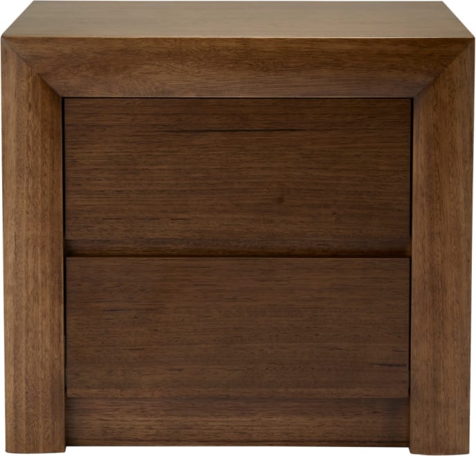 Bellambi Dark Messmate Bedside Table - 2 Drawer color Dark