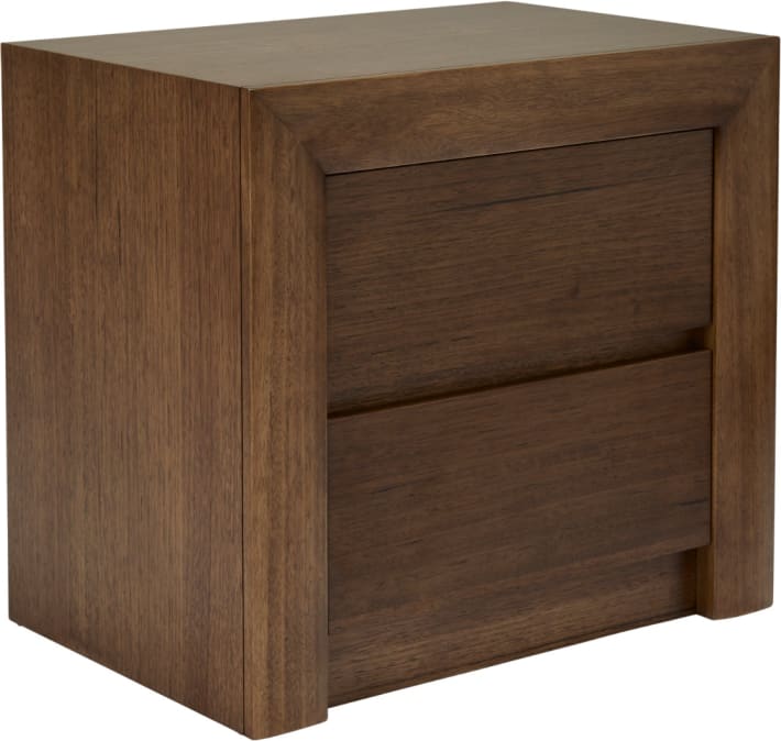 Bellambi Dark Messmate Bedside Table - 2 Drawer