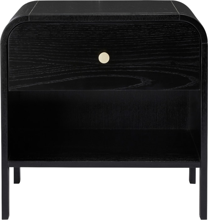 Soho Bedside Table Black - 1 Drawer color Black