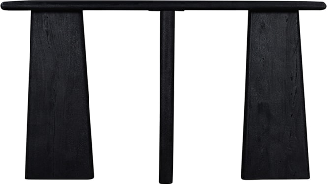 Ulta Console Table Mango Wood - Black color Black