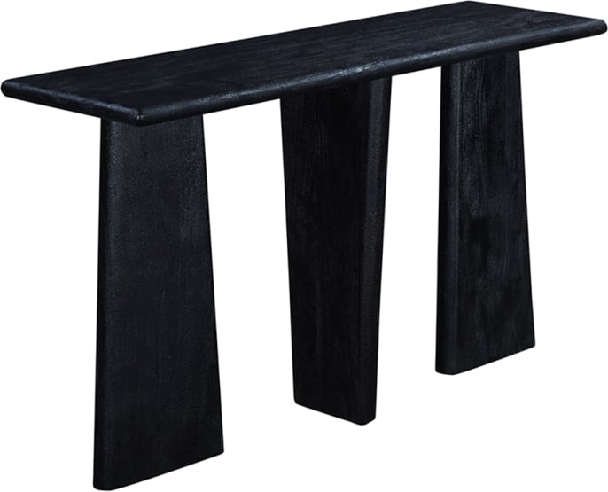 Ulta Console Table Mango Wood - Black color Black